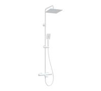 Colonna doccia miscelatore vasca termostatico Idrostile oro bianco 250x250 mm Bianco oro