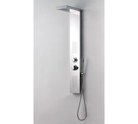 Colonna Doccia Multifunzione Idromassaggio Doccetta Acciaio Lucido