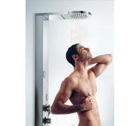 Colonna Doccia Multifunzione Idromassaggio Doccetta Acciaio Spazzolato