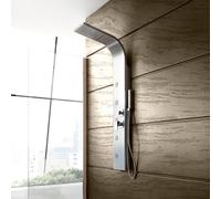 Colonna Doccia Multifunzione Idromassaggio Doccetta Acciaio Spazzolato