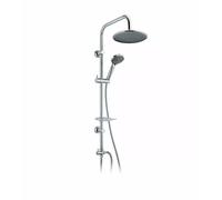 Saliscendi Paini RS/SHOWERCOLUMN con soffione e deviatore ottone cromato anticalcare con laccio, doccetta e portasapone