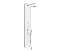 COLONNA DOCCIA PARETE ATTREZZATA IDROTERAPICA IDROMASSAGGIO CRYSTAL Bianco