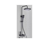 Colonna Doccia, Set doccia for vasca da bagno con display digitale, set for doccia for bagno con piano bianco, rubinetto for doccia a pioggia con testa in ottone di qualità(Digital display C)