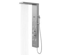 Colonna Doccia York Acciaio 4 Funzioni Display Controllo Temperatura 2 Finiture