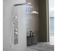 Colonna Doccia York Acciaio 4 Funzioni Display Controllo Temperatura 2 Finiture - : , CONFEZIONE: 1 pz., Finitura-: Cromo Spazzolato