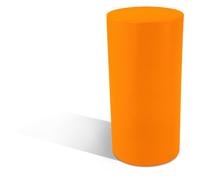 Colonna Espositore in Polietilene riciclabile dal design semplice e lineare, Modello ROLLER dimensioni 35x35xh 90 cm interno esterno colore Arancio arancio