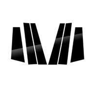 colonna finestrini BC Compatibile Con Jeep Per Compass 2017 2018 2019 2020 2021 2022 2023 6 Pezzi Nero Lucido Pilastro Colonna BC Adesivo Copertura Finestra Porta Rivestimento