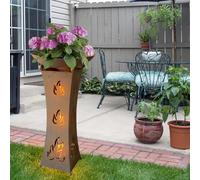 Colonna Fiori Supporto-Piante Ciotola per Piante LED Ruggine 3x Kunstkerzen