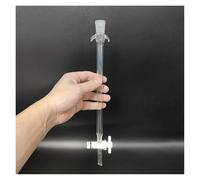 Colonna flash a piastra senza sabbia, diametro esterno 13 mm, EL200 mm/250 mm/300 mm, con bocca smerigliata 14/20, colonna for analisi cromatografica, valvola PTFE(O.D.13mm E.L.250mm)