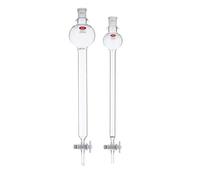 Colonna for cromatografia flash da laboratorio con sfera di stoccaggio, con piastra di sabbia G2, giunto 24/29, con apertura della valvola in PTFE(250mL 30mm X 400mm)