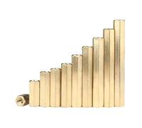 Colonna in rame esagonale a doppio passaggio, colonna distanziatrice di supporto del telaio, prigioniero cavo in rame, M3 * 16-M3 * 60-M3 * 29-5 pezzi