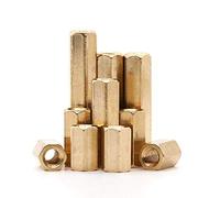 Colonna in rame esagonale a due vie, colonna di isolamento, perno in rame, vite, * 4/5/6/7/8/10/12/15 / 20-60, M3-M3 * 40 (5 pezzi)