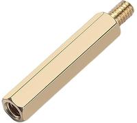 Colonna in rame esagonale a testa singola in ottone | Ottone M2/M2,5x(3-30)mm: Elementi di fissaggio hardware for decorazione e riparazione(M2x7x3mm)