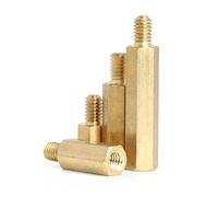 Colonna in rame esagonale a una via, colonna esagonale a testa singola, colonna dado, colonna di supporto, M3 / M4 / + 6-M4 * 10 + 6 [10 pezzi]