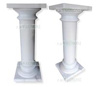 Colonna in vero marmo scolpito cm100 bianco nero lusso base busto statua columns