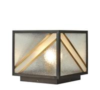 Colonna Luminosa Solare Interamente In Rame Lampada A Cappuccio Per Palo Decorativo Quadrato Per Recinzione Con Base Di Montaggio Apparecchio Per Palo Da Esterno Lampada A Pilastro Impermeabile KNBVFH