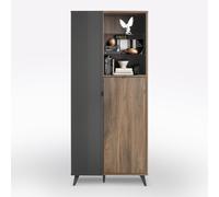COLONNA MOD. INFINITO CM 83.1X42.9 H. 190 NOCE BRERA E GRIGIO TITANIO LUCIDO