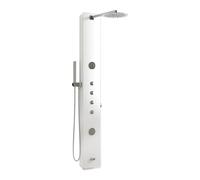 Colonna pannello doccia Virgo con doccetta, flessibile e getti orizzontali massa