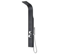 COLONNA IDROMASSAGGIO ALLUMINIO NERO CASCATA CURVA CASCATA 140X15 CM BAGNO