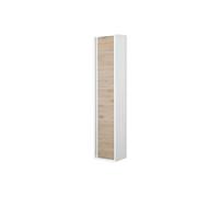 COLONNA PENSILE SOSPESA"FABULA" BIANCO E ROVERE, 30X24X150 CM