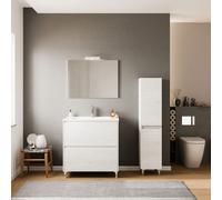 COLONNA PER BAGNO 'LISBONA' rovere bianco