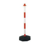 COLONNA PER CATENA SEGNALETICA IN PLASTICA COLONNINA H. 90 CON BASE SUPPORTO