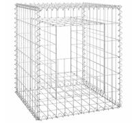 Colonna per gabbioni, 50 x 50 x 60 cm, in ferro, stabile barriera per giardino, terrazza e confinamento, resistente alle intemperie e durevole, soluzione moderna per recinzioni