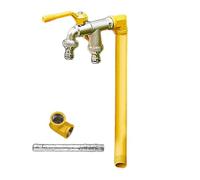 Colonna per giardino da esterno, Colonna d'acqua da giardino esterna con doppio rubinetto in acciaio inossidabile(Yellow,80cm/31in)