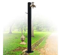Colonna per giardino da esterno, Rubinetto a colonna for esterni in acciaio inossidabile da 95 cm con stili multipli di gancio for tubo flessibile(G,Hexagon)