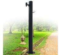 Colonna per giardino da esterno, Rubinetto a colonna for esterni in acciaio inossidabile da 95 cm con stili multipli di gancio for tubo flessibile(A,Hexagon)