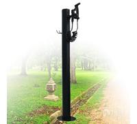 Colonna per giardino da esterno, Rubinetto a colonna for esterni in acciaio inossidabile da 95 cm con stili multipli di gancio for tubo flessibile(H,H)