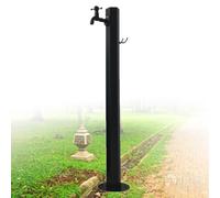 Colonna per giardino da esterno, Rubinetto a colonna for esterni in acciaio inossidabile da 95 cm con stili multipli di gancio for tubo flessibile(D,Hexagon)