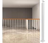 Colonna per ringhiera per scale per interni ed esterni, con connettore 100 cm, per veranda e soffitta, soluzione di sicurezza, colore: bianco