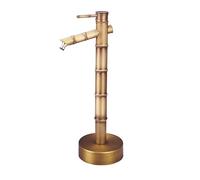 Colonna per tubo da giardino in rame antico, 52 cm, base spessa 50,8 cm, design in bambù, resistente al gelo, ideale per irrigazione e decorazione del giardino.