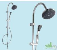 COLONNA SALISCENDI SOFFIONE 16 CM DOCCETTA DOCCIA ABS CROMATO MONOJET