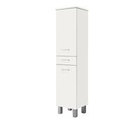Colonna singola a terra con 2 ante e cassetto H153 cm Bianco Lucido GAIA