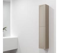 Colonna sospesa da bagno a 2 ante reversibili Tortora Opaco MAYA