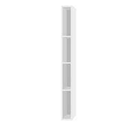 Colonna sospesa moderna con 4 vani a giorno Bianco Lucido H160 cm