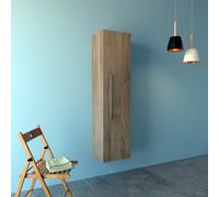 Colonna Sospesa Senna Pensile Bagno con Anta Made in Italy Reversibile - : , CONFEZIONE: 1 pz., Finitura-: Noce Tranché