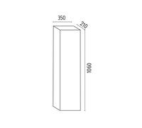 Colonna sospesa Wonder pensile da bagno con Anta MADE IN ITALY - : , CONFEZIONE: 1 pz., Finitura-: Cenere