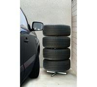 COLONNA SUPPORTO PORTA 4 PNEUMATICI GOMME CERCHI PER AUTO MOTO GARAGE BOX ACCIAI