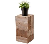 Colonna tavolino portavasi piedistallo HWC-A15 Legno di Pino massello MDF 30x30x60cm