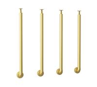 Colonne con colonnine in Ferro Battuto Nero,Ringhiera per Scale Montata Lateralmente,per Villa Mansarda Balcone,Ringhiera per Corrimano per Scale Interne all'aperto(Gold,100cm/39.4in)