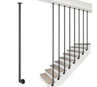 Colonne di balaustre in Metallo Nero montate lateralmente (Gradino al soffitto), ringhiera per Scale Semplice e Moderna, parapetti Antiscivolo, 30-150 cm(105cm)