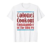 Colonnello Cookout Commander of the BBQ Pit Barbecue Smoker Maglietta