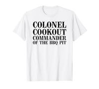 Colonnello Cookout Commander of the BBQ Pit Barbecue Smoker Maglietta