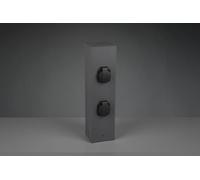 COLONNINA 4 PRESE SCHUKO DA ESTERNO FUSIONE ALLUMINIO ANTRACITE IP44 H.40CM