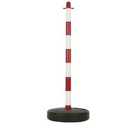 Colonnina in pvc bianco/rossa h 90 cm (senza base di appesantimento)