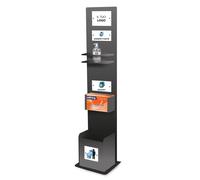 Colonnina piantana Dispenser 3 in 1, porta dispenser gel igienizzante, porta guanti, pattumiera ODM