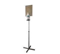 COLONNINA PIANTANA INOX PORTA DISPENSER GEL 2 MENSOLINE E SUPPORTO SACCHETTO